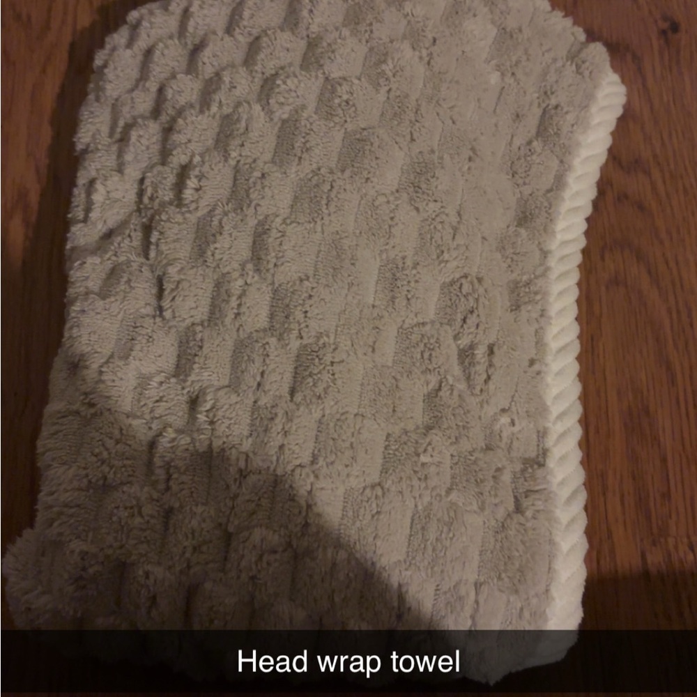 Textured Gray Head Wrap Towel